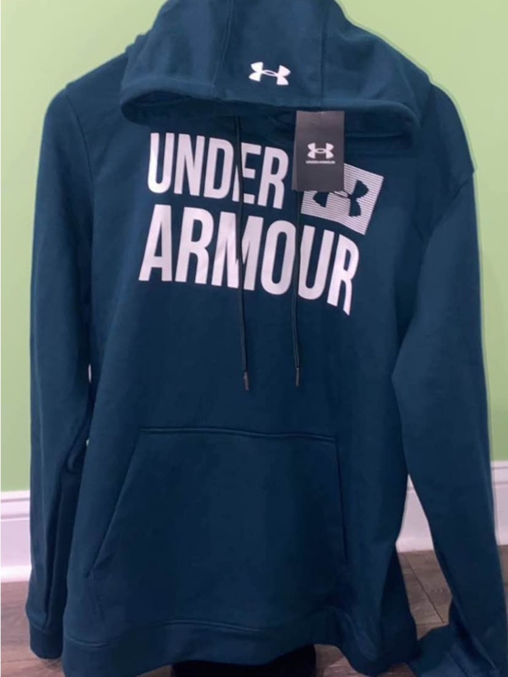 Under Armour Teal Hoodie with White Logo